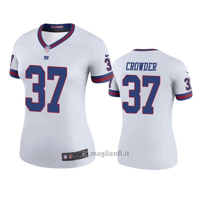 Maglia NFL Legend Donna New York Giants Tae Crowder Bianco Color Rush 0a